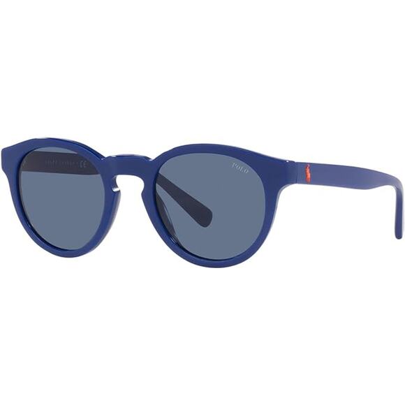 NWT Polo Ralph Lauren Men's PH4184 Round Sunglasses, Dark Blue, 49 mm - Picture 2 of 4
